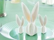 Украшение пасхального стола: как сделать из салфеток пасхального кролика (схема и видео)