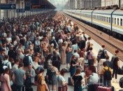 Люди на вокзалі