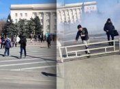 Рашисти розігнали мирний мітинг обстрілами