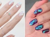 Битое стекло - новый модный тренд в маникюре этой осенью (Фото) 