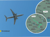 В небе над Украиной зафиксировали самолет и неизвестные объекты