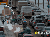 Киев после снегопада 16 февраля