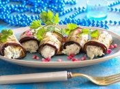 Рулетики из баклажанов с сыром