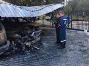 В Одессе на стоянке сгорели пять автомобилей