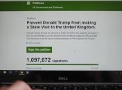 Петиция об отмене визита Трампа в Британию превысила 1 миллион подписей