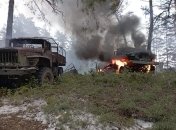 Розбита та палаюча російська техніка