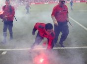 Матч Чехия - Хорватия был остановлен из-за беспорядков (Фото)