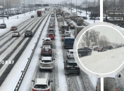 Затори в Києві через снігопад