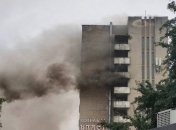 Горит отель