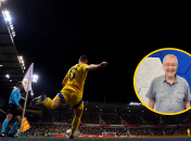 Футболист сборной Украины Виктор Цыганков и Геннадий Орлов