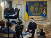 Владимир Зеленский во время разговора с журналистами