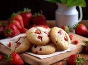 Ніжне печиво з полуницею