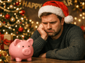 Мужчина расстроен на Новый год