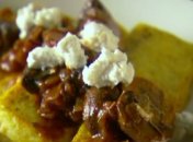 Полента с грибным рагу