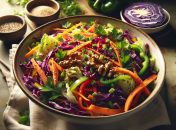 Блюдо из красной капусты и моркови, приправленное лимоном и медом, готово очаровать ваши вкусовые рецепторы (фото создано с помощью ИИ).