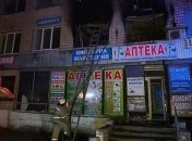 Ночной пожар: В Днепропетровской области горел дом быта (Фото, Видео)