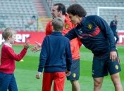 Сборная Бельгии тренировалась под пристальным взглядом короля