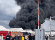 На месте инцидента много черного дыма