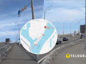 Знак обмеження швидкості до 80 км/год на вул. Набережно-Рибальска