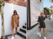 С чем сочетать платье-футболку