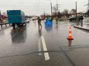 Передвижной блокпост в одном из районов Киева