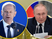 Олаф Шольц и Владимир Путин