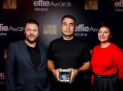 Effie Awards Ukraine 2024. Директор по маркетингу Favbet Евгений Яценко, директор по развитию Banda Agency Дмитрий Адабир, креативный директор Banda Agency Александра Дорогунцова