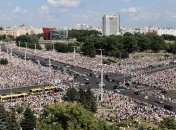 Протесты в Беларуси: многотысячная акция проходит в Минске (Видео)