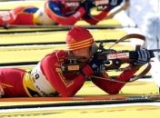 Какой размер мишени в биатлоне?