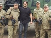 Сергей Притула провел День отца с украинскими бойцами АТО