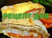 Рецепт дня: запеченная рыба в лаваше с помидорами