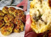 Рублені котлети з грибами та сиром