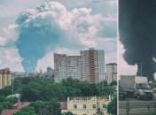 Над Воронежом поднимается столб дыма