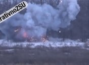 Кадр из видео поражения блиндажа боевиков