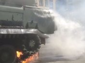 В Чите на параде ко Дню Победы загорелся ЗРК "Бук" (Видео)