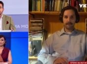 Конфуз в прямом эфире: российский журналист "засветил" голую женщину на украинском телеканале (видео)