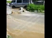 "Форель можно запускать": В Киеве вместо шоссе образовалась бурная река (видео)