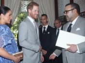 Меган Маркл в голубом платье за 4200 долларов встретилась с королем Марокко