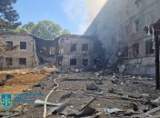 Админздание Северного ГОКа после ракетного обстрела