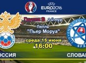 Россия - Словакия: онлайн-трансляция матча Евро-2016