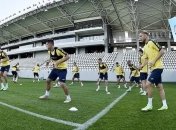 Сборная Украины отрабатывала пенальти перед Швецией (видео)