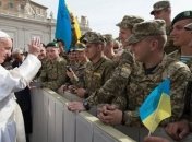 Папа Франциск благословил украинских воинов