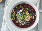 Крем-суп з буряка та квасолі