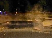 В Киеве асфальт ушел под землю из-за прорыва теплосети