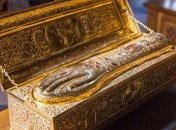 Мощи Георгия Победоносца - в храме Всех Святых в Киеве 