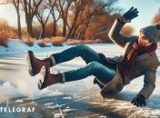 Есть определенные правила поведения на льду, которые помогут не упасть (изображение создано с помощью ИИ)