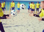 Пляжная тренировка сборной Украины к Евро-2016 (Фото)