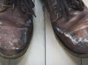 Солевые пятна на обуви