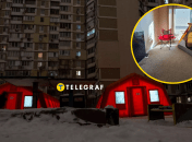 Палатка поможет согреться в доме