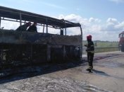 На Житомирщине сгорел пассажирский автобус